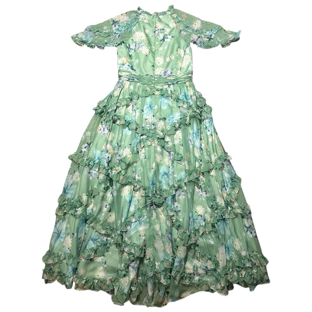 Mac Duggal Green Floral Maxi Dress - Picture 7 of 14